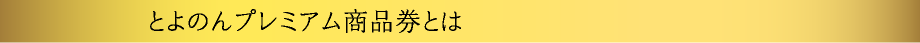 とよのんプレミアム商品券とは
